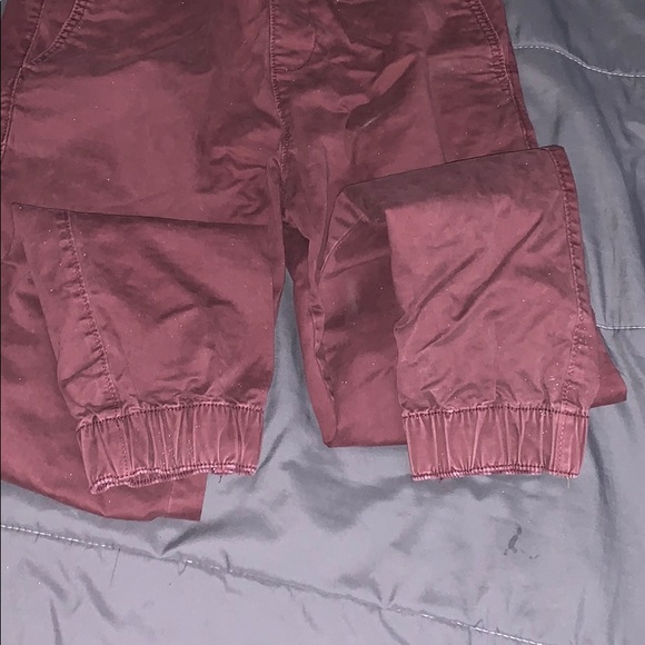 WAREHOUSE ONE JOGGERS SWEATPANTS RED / PURPLE - Picture 2 of 4